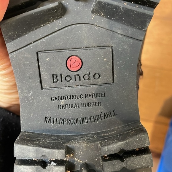 Blondo Women's Mady Combat Boot 6 waterproof laces doubble zipper brown leather - Picture 13 of 14